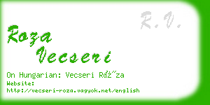 roza vecseri business card